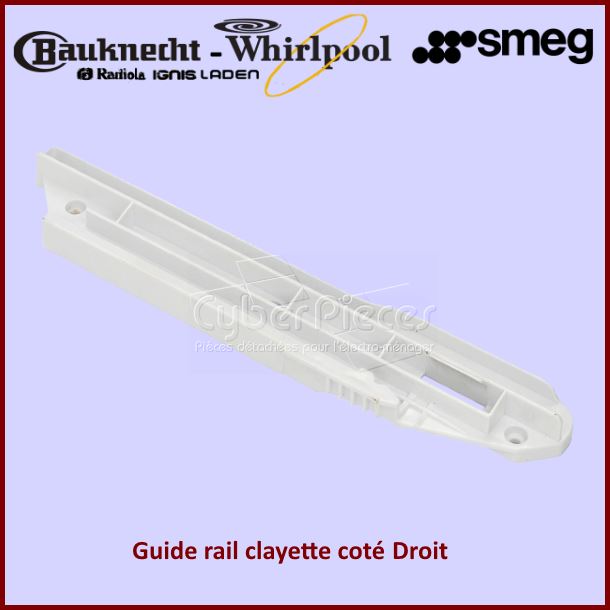Guide rail Droit Whirlpool 480132101067 - Pièces réfrigérateur & co...