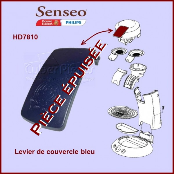 Levier de couvercle bleu marine Senseo - 422224738330 - Machine à d...