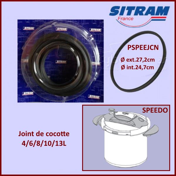 Joint de cocotte minute SITRAM SPEEDO 4/6/8/10/13L Ø 24cm - Pièces ...