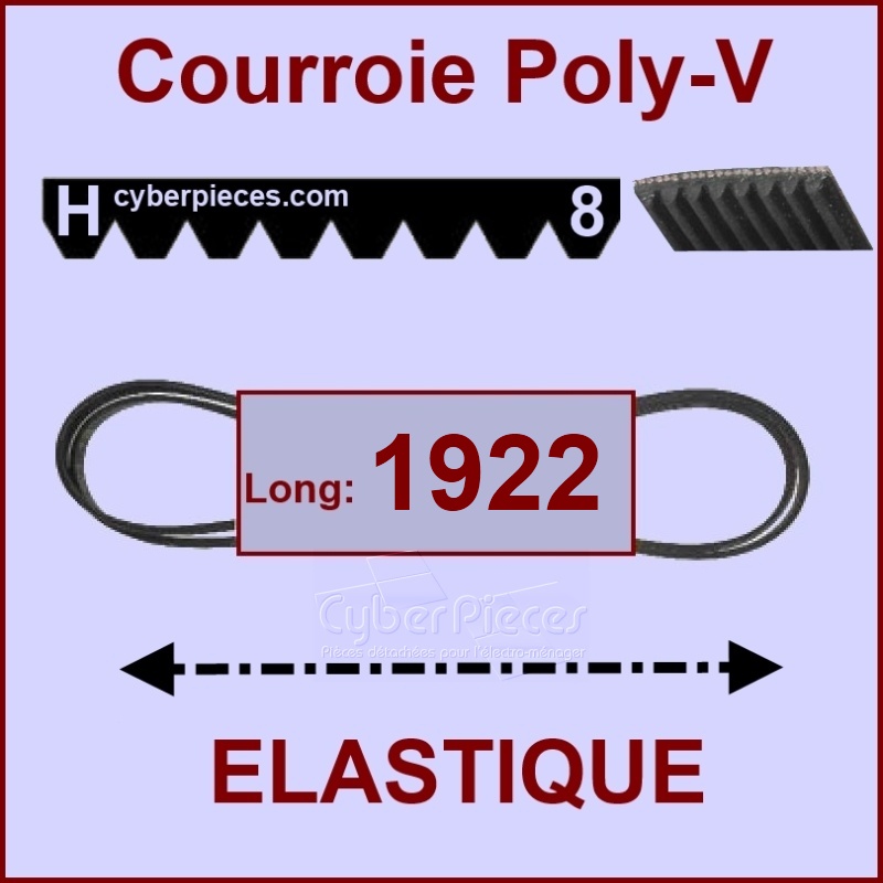 Courroie 1922H8 - EL- Ã©lastique - PiÃ¨ces sÃ¨che-linge
