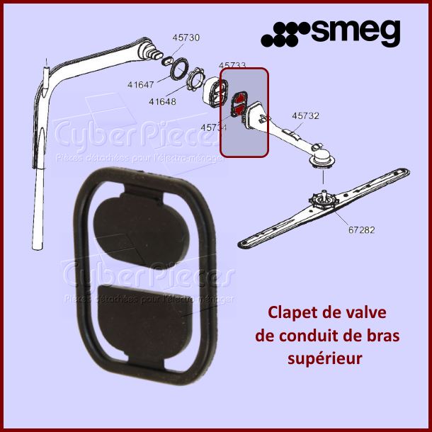 Double valve inverseur SMEG 759130466 - Pièces lave-vaisselle