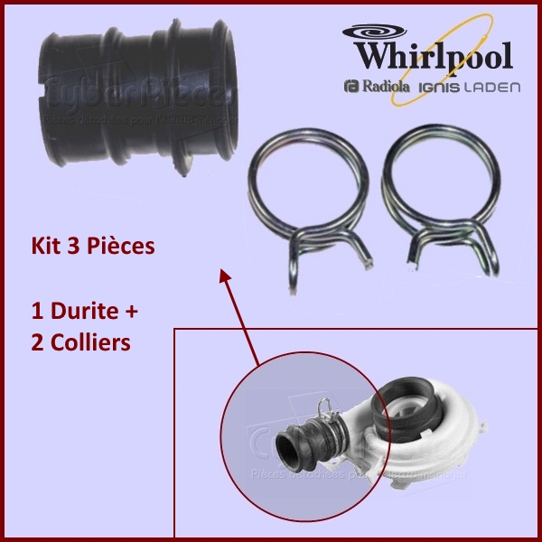 Kit de réparation turbine Whirlpool 481253029437 - Pièces lave-vais...