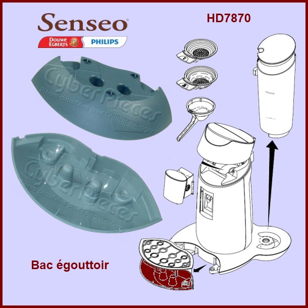 Bac égouttoir bleu Senseo - 422224768301 - Machine à dosettes