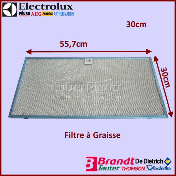 Filtre à Graisse 557x303 50268443004 - Pièces hotte