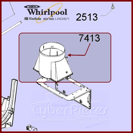 Conduit rond / rectangulaire 481953268892 - Pièces hotte