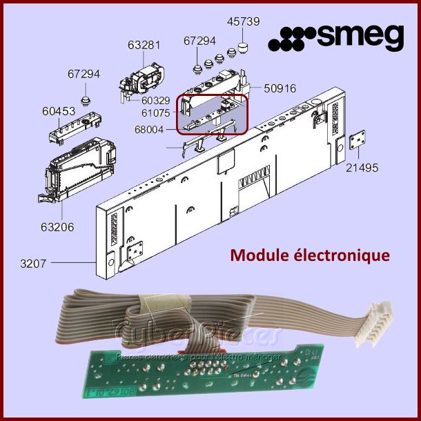 Carte électronique SMEG 811650608 - Pièces lave-vaisselle