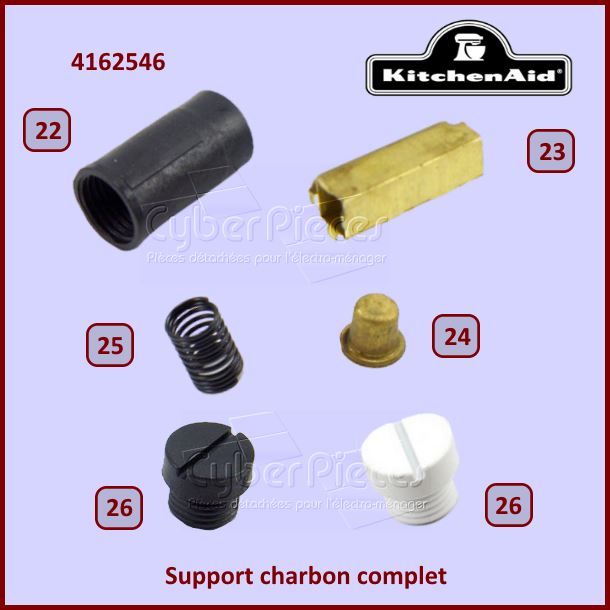 Support de charbon complet KITCHENAID 4162546 - Pièces robot pâtiss...