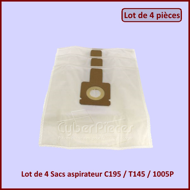 Lot de 4 Sacs aspirateur en microfibre C195 / T145 / 1005P