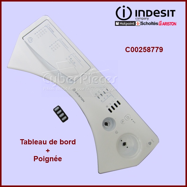 Tableau de bord + poignée C00258779 -  Pièces machine à laver