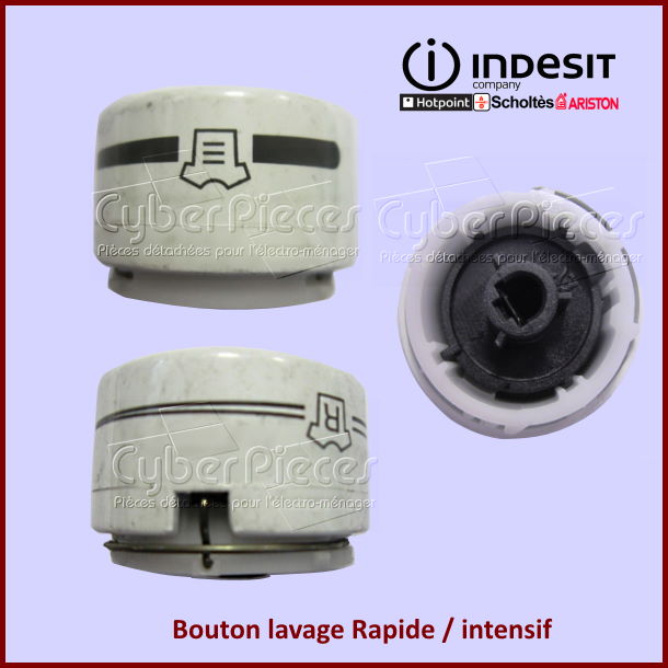 Bouton lavage Rapide / intensif C00064581 -  Pièces machine à laver