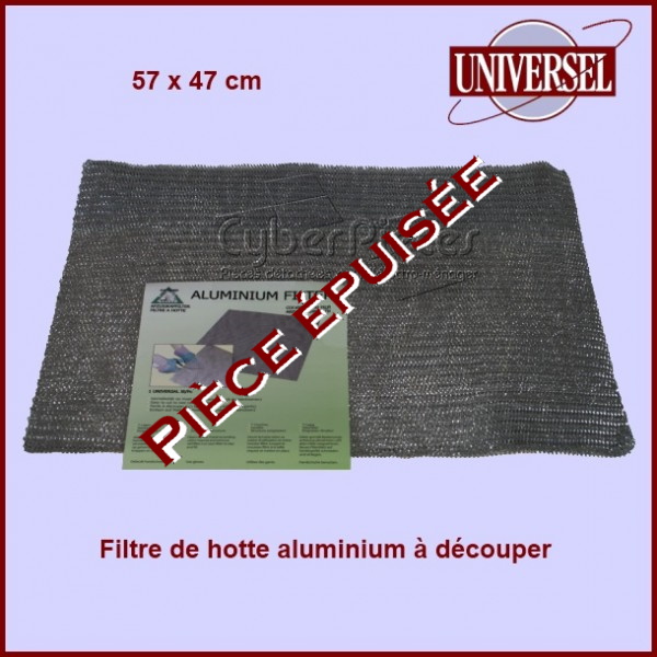 Filtre à graisse aluminium à découper - Pièces hotte