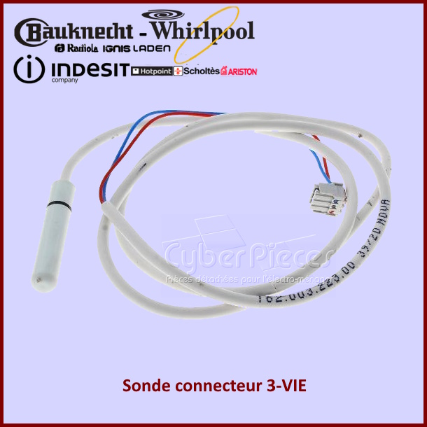 Sonde connecteur 3-VIE (AMP) NF-MEC Indesit C00144741