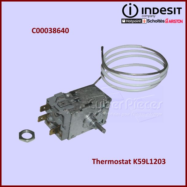 Thermostat K59L1203 Indesit C00038640 - Pièces réfrigérateur & cong...