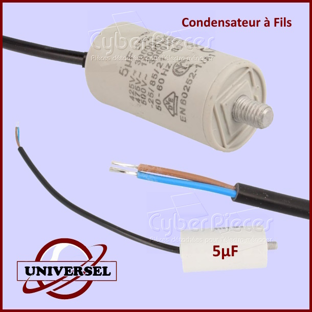 Condensateur à fils 5µF 450V