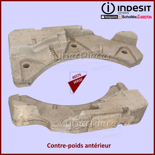 Contre-poids antérieur Indesit C00272446 -  Pièces machine à laver