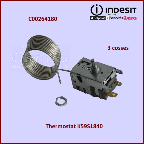 Thermostat K59S1840 Indesit C00264180 - Pièces réfrigérateur & cong...