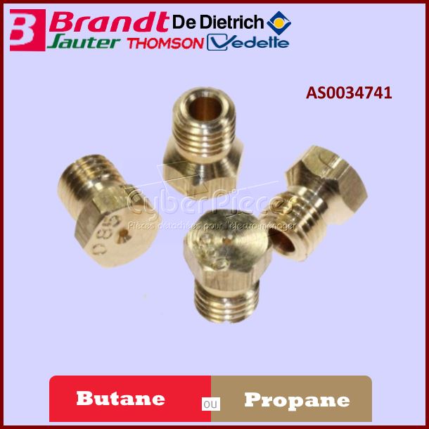 Injecteurs Butane - Propane Brandt AS0034741 - PiÃÂ¨ces table de cuisson