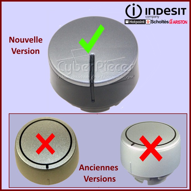 Bouton programmateur Indesit C00292884 -  Pièces machine à laver