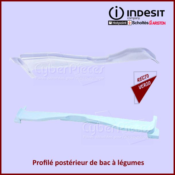 Profilé arrière de clayette Indesit C00507757 - Pièces réfrigérateu...