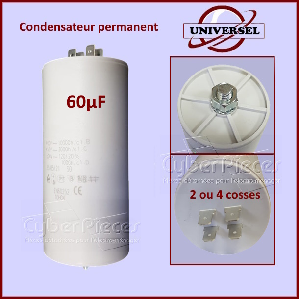 Condensateur permanent 60µF 450V