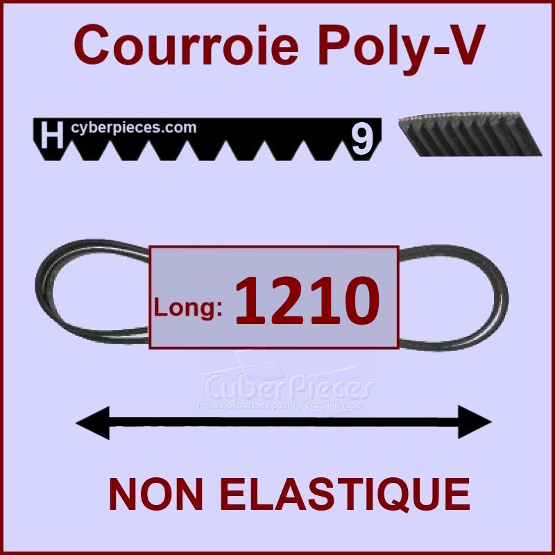 Courroie 1210H9 non élastique