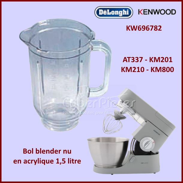 Bol blender AT337 en acrylique Kenwood KW696782 - Pièces robots mén...