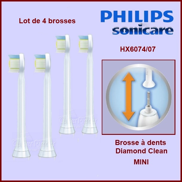 Brosses Ã  dents Sonicare Diamond Clean Mini HX6074/07***Ã©puisÃ©*** -...