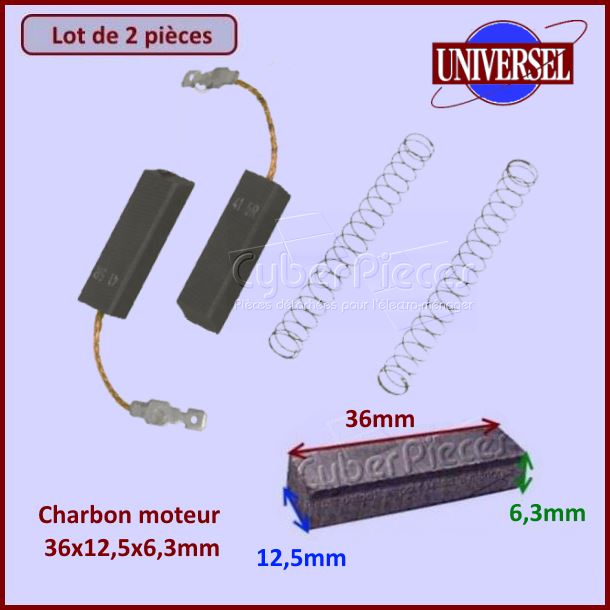Charbon moteur 36x12,5x6,3mm