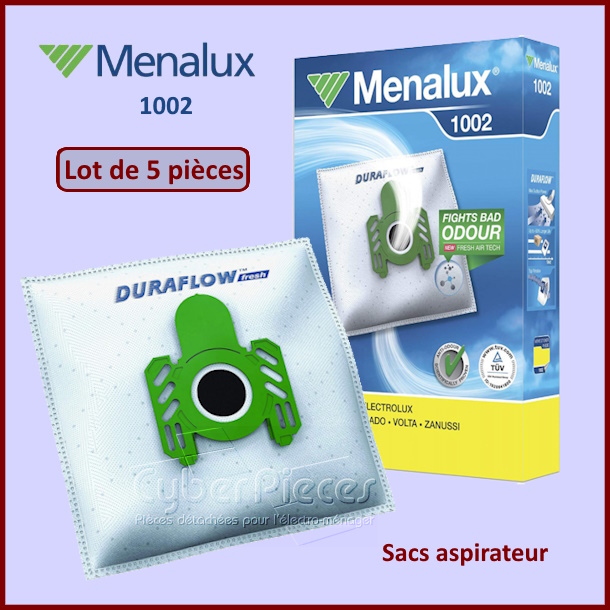 Lot de 5 sacs en microfibre ou papier ES51 - E51N Menalux 1002