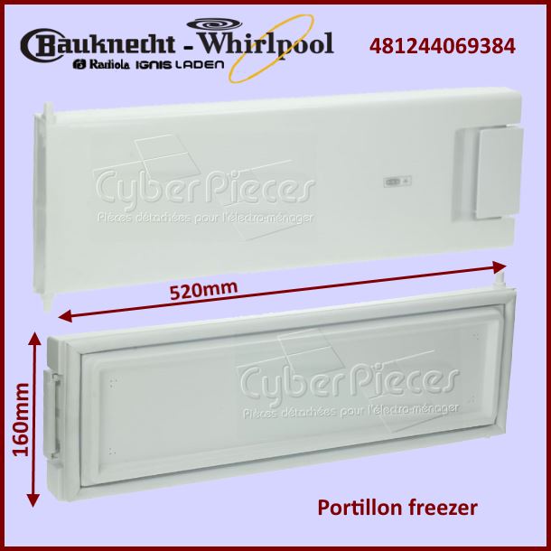 Portillon Frezeer Whirlpool 481244069384 - Pièces réfrigérateur & c...