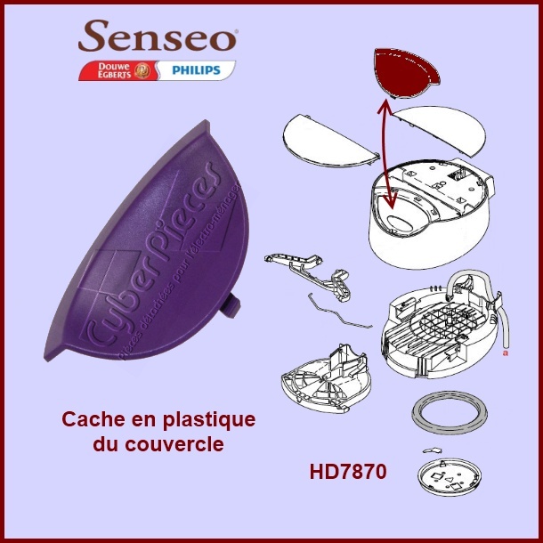 Cache en plastique violet Senseo - 422224769901 - Machine à dosettes