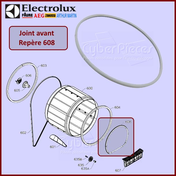 Joint du hublot Electrolux 1366063111 - Pièces sèche-linge