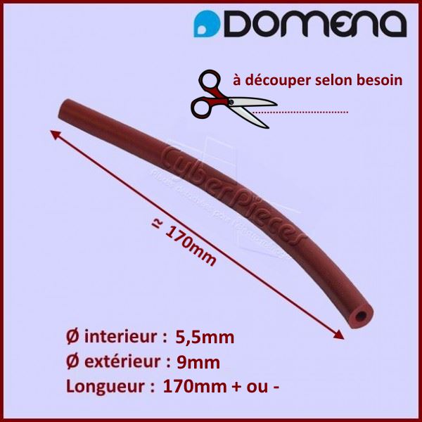 Tube Silicone 170mm 9x5,5mm DOMENA 500583550 - Pièces fer