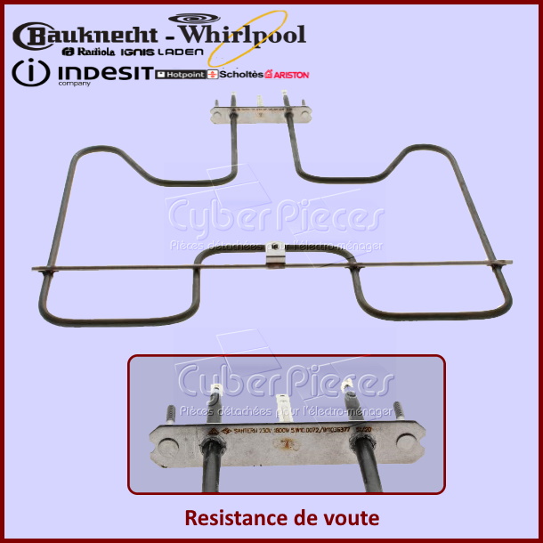Resistance de voute Whirlpool 481010836643