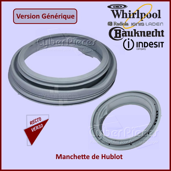 Manchette De Hublot Whirlpool 481246068633 -  Pièces machine à laver