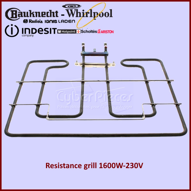 Resistance grill 1600W 230V 481225998469 - Pièces Micro-ondes