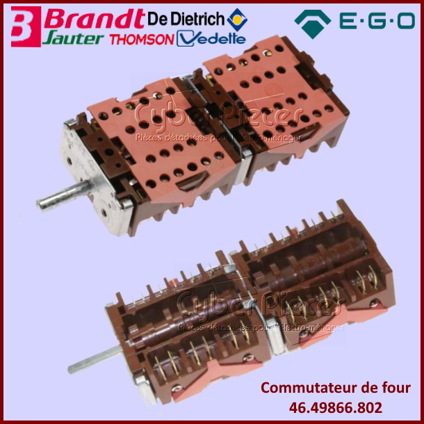 Commutateur de four Ego 4649866802 Brandt 70X2437