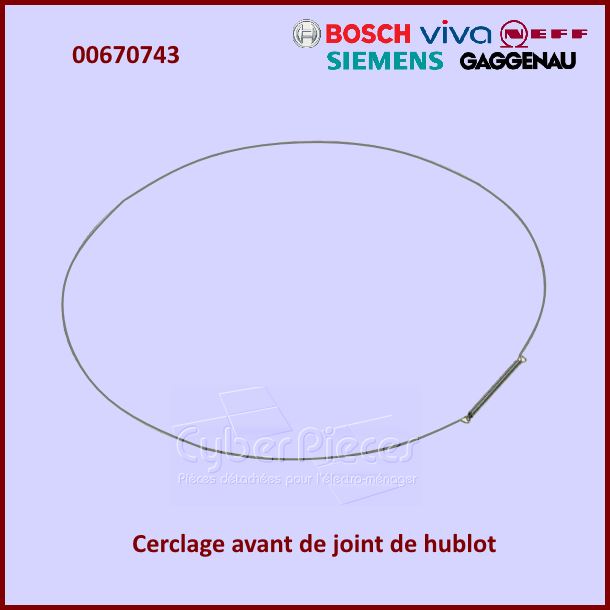 Cerclage avant de manchette Bosch 00670743 -  Pièces machine à laver