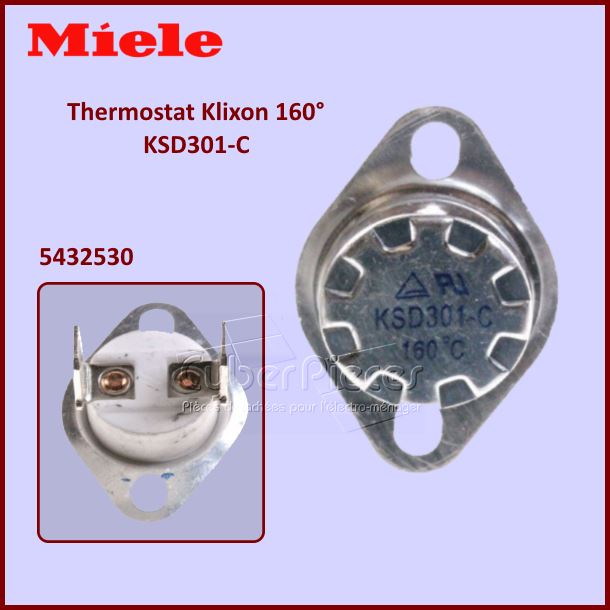 Thermostat Klixon 160° - KSD301-C MIELE 5432530 - Pièces sèche-linge
