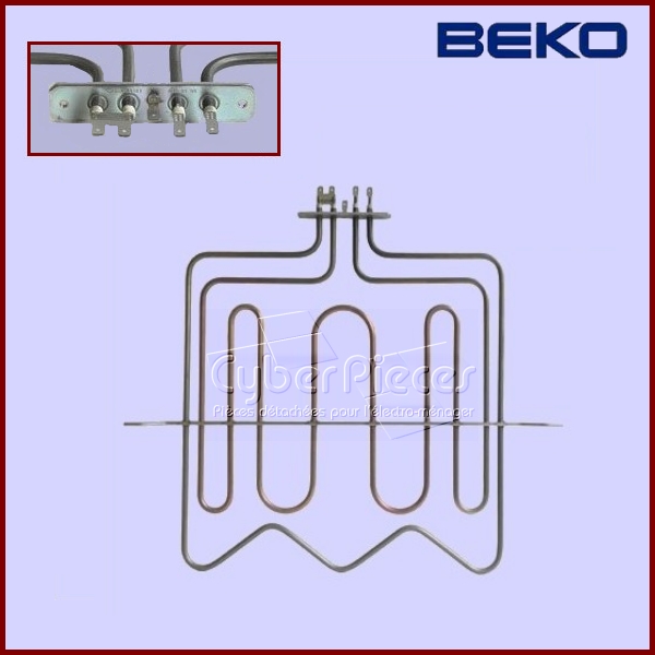 Résistance grill 3400W Beko 262900005 - Pièces four