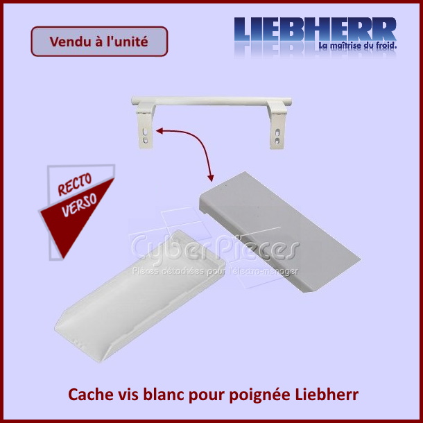 Cache vis (blanc) pour poignée Liebherr 7426362 - Pièces réfrigérat...