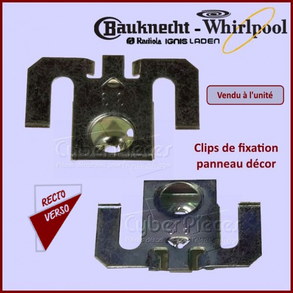 Clip de fixation meuble décor 481250568027 - Pièces lave-vaisselle
