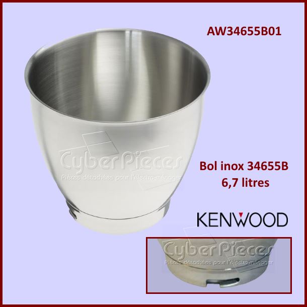 Bol melangeur inox 6.7L Kenwood AW34655B01 - Pièces robots ménagers
