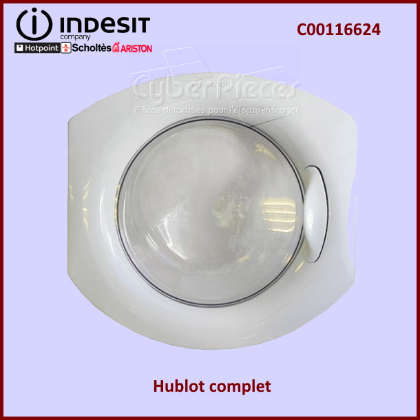 Hublot Complet Indesit C00116624 -  Pièces machine à laver