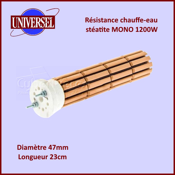Résistance chauffe-eau stéatite 1200W - Pièces chauffe-eau