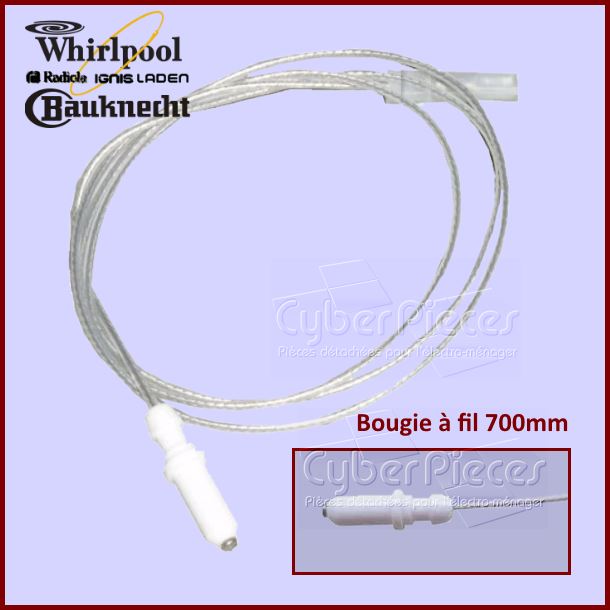 Bougie avec Cable Whirlpool 481985023108 - Pièces table de cuisson