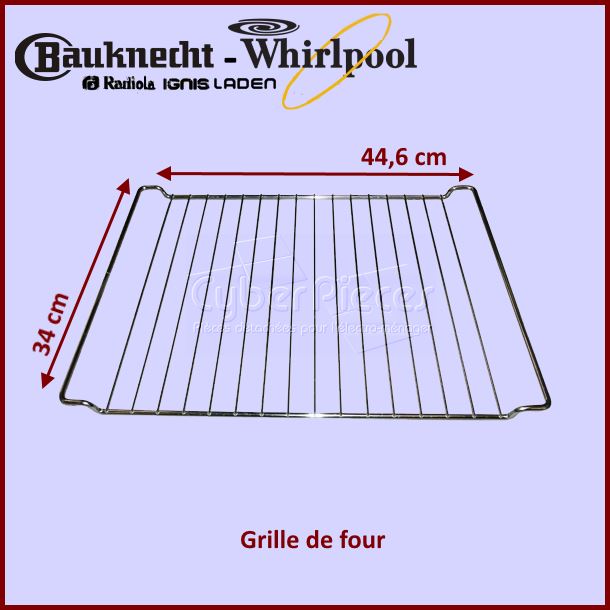 Grille de four 446X340mm Whirlpool 481245819334 - Pièces four