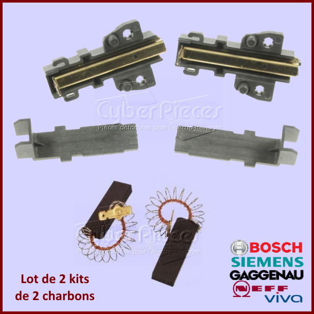 Lot de 2 kits charbons Bosch 00639025
