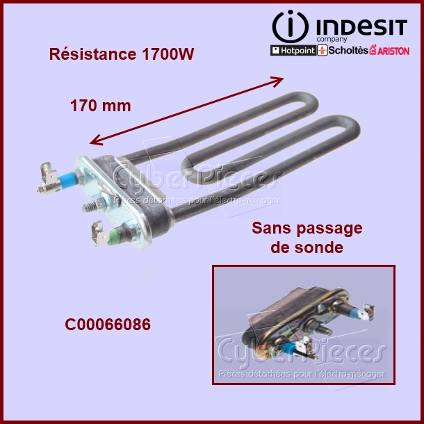 Thermoplongeur 1700W - C00066086 -  Pièces machine à laver