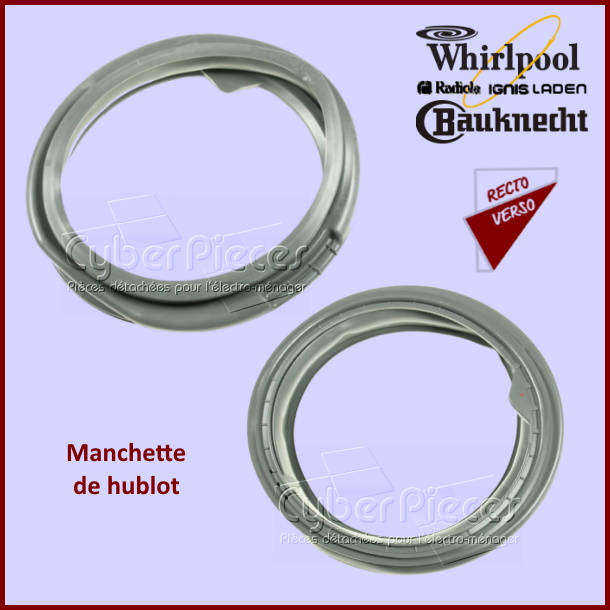 Manchette de hublot Whirlpool 481010947486